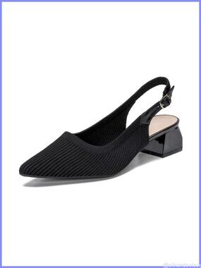 Women's Adjustable Slingback Block Heels Pointed Toe Office